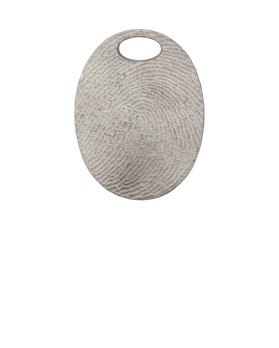 Oval Bronze Print Keepsake Pendant